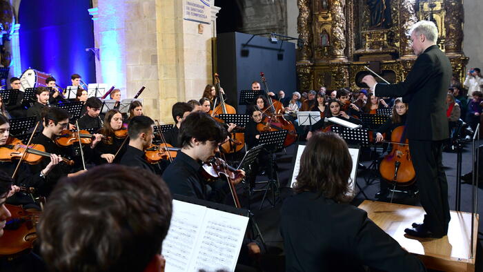 Foto de arquivo dun concerto de Nadal da Orquestra e Coro da USC