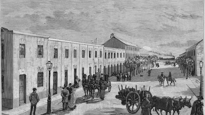 Imaxe da construción das casas