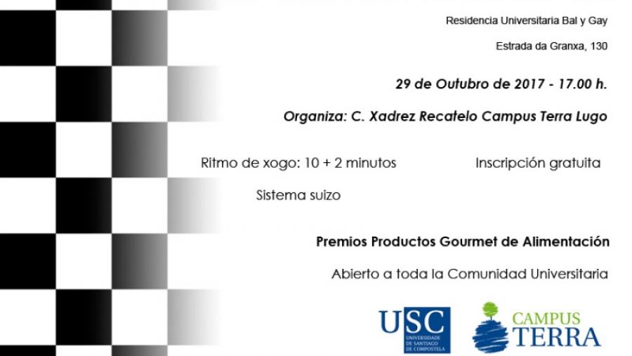 La residencia ‘Bal y Gay’ acoge el día 29 la celebración del I Torneo de Ajedrez Rápido San Froilán del Campus Terra de la USC