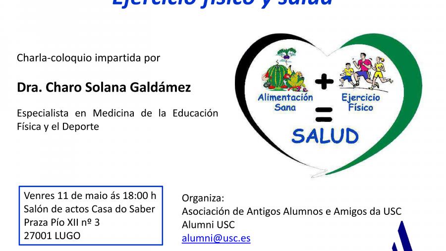 Ejercicio físico y salud, a debate este viernes 11 de mayo en el Campus Terra de la USC