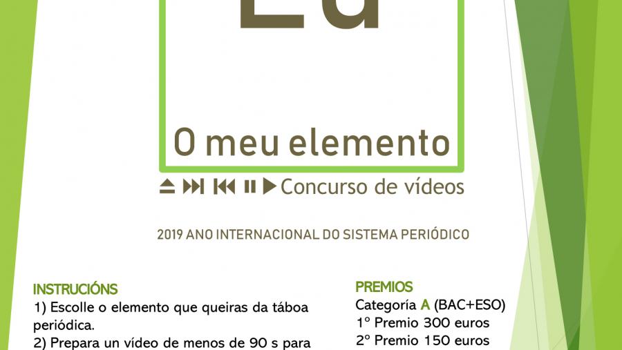 Ciencias impulsa o certame audiovisual ‘O meu elemento’ para conmemorar o Ano Internacional do Sistema Periódico