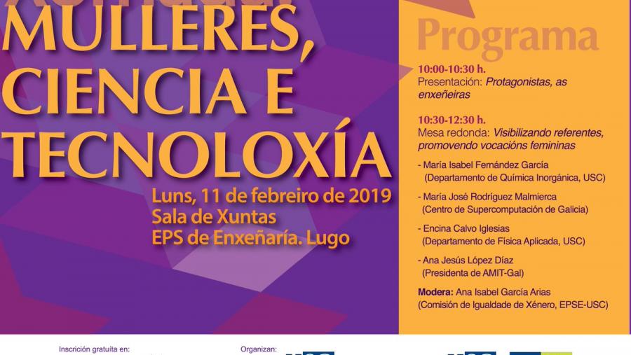 Mulleres, Ciencia e Tecnoloxía, obxecto de análise o luns 11 de febreiro na EPS de Enxeñaría
