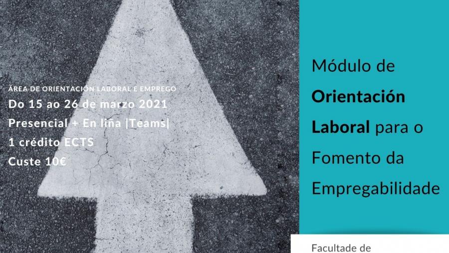 Cartaz do módulo formativo de orientación para o emprego