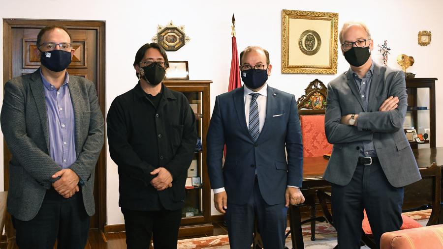 De esquerda a dereita, Gumersindo Feijoo Costa, Luis Felipe Torrente, Antonio López e Rafael Sarralde. FOTO: Santi Alvite