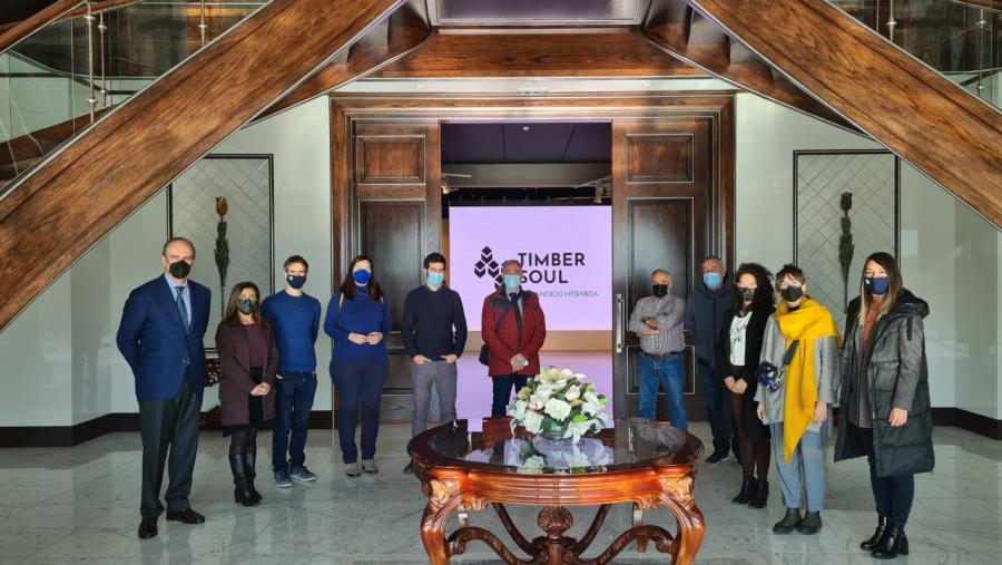 Participantes no acto de constitución da Spin-off TimberSoul by Cándido Hermida SL