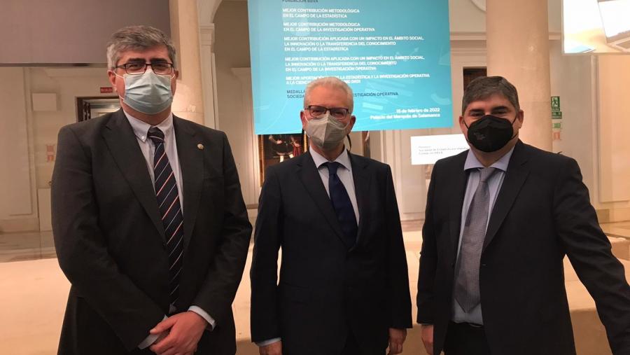 De esquerda a dereita, Vicente Pérez, Wenceslao González e Manuel Febrero