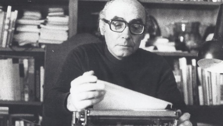 José Saramago no seu despacho. FOTO: Fundación José Saramago