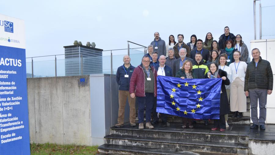 Participantes na sesión inaugural do proxecto europeo AF4EU, no edificio Cactus de Lugo