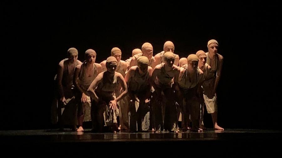 Instante da peza 'Migracións' da USC