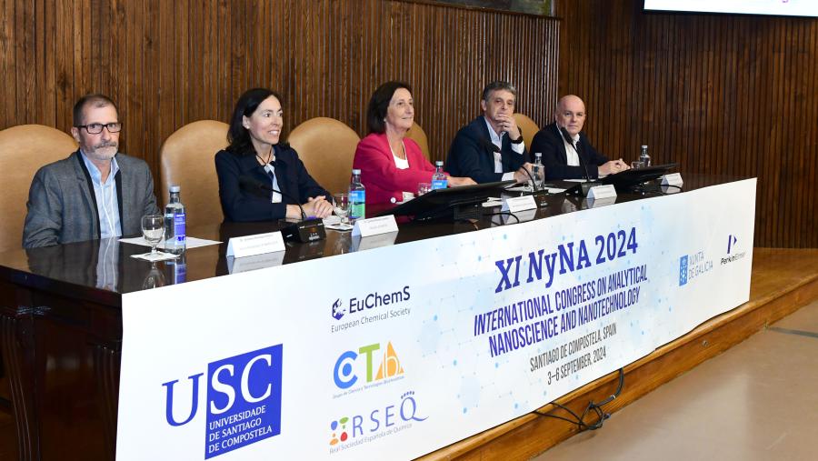 A inauguración do congreso presidiuna a vicerreitora Pilar Bermejo. Foto: Santi Alvite