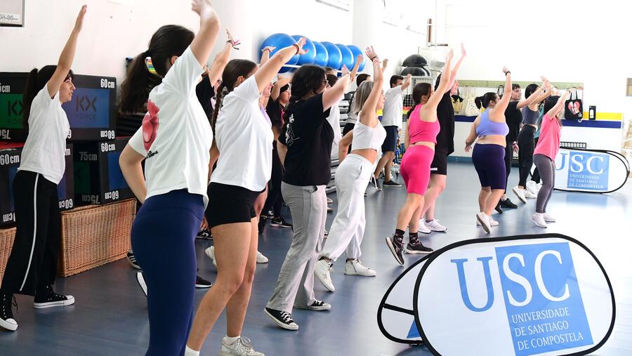 Imaxe de arquivo dunha actividade deportiva na USC. FOTO: Santi Alvite