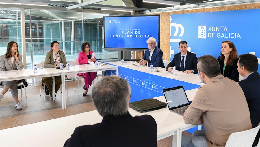 A xuntanza de traballo na que participaron as persoas expertas da USC. Foto: Xunta de Galicia