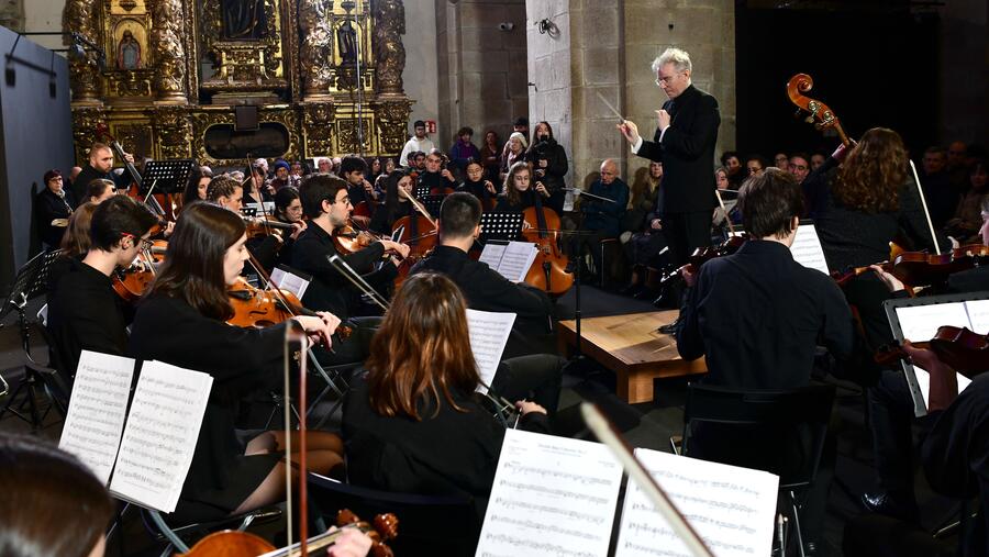 Imaxe de arquivo dun concerto de Nadal do grupo de camara e do Coro da USC