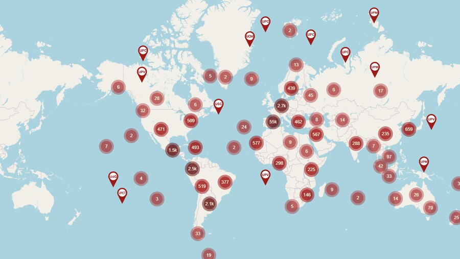 O portal conta cun mapa interactivo con miles de documentos xeolocalizados
