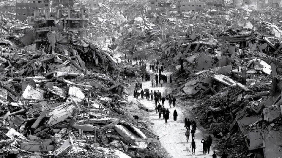 Imaxe da devastación en Gaza